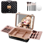 Travel Makeup Case with Mirror (Black)
