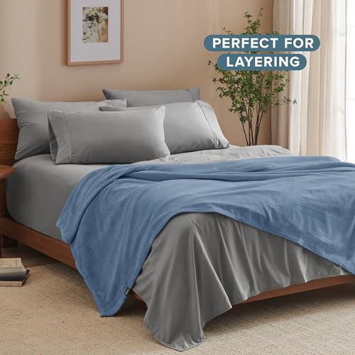 Fleece Blanket Luxury Microplush (King / 07 - Coronet Blue)