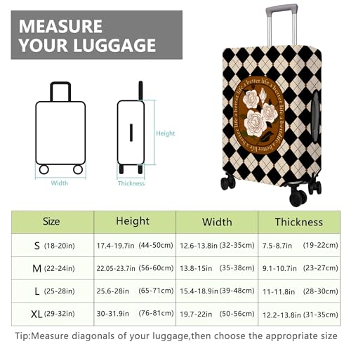 Travel Luggage Cover Suitcase Protector Fits 18 (Square-1 / S(18-20in))