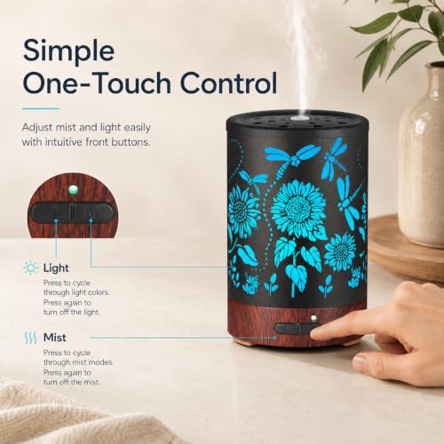 Essential Oils Diffuser Sunflower Aromatherapy Diffuser Gifts for Women (05-sunflower)