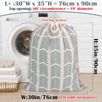 Canvas Laundry Bag with Handles & Drawstring 30"Wx35"H (Geom Arrow L+ / L+ 30"Wx 35"H┃1 Pack)