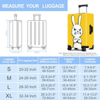 Yellow Rabbit Luggage Cover Washable Suitcase Protector Anti (Yellow Rabbit / M(24-26inch suitcase))