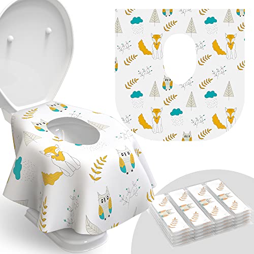 Disposable Toilet Seat Cover for Travel (Owls / 20 Count (Pack of 1))