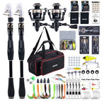 Fishing Rod and Reel Combo (2 Rod & 2 Reel Spinning Fishing Combo - Oxford Soft Case / 2.1M/7FT - A)