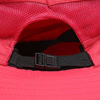 Womens Summer Sun Hat Beach Hat Wide Brim Outdoor UV Protection Hat Foldable Cool Mesh Ponytail Bucket Hat (6-7 / Watermelon Red))