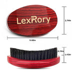 Curved Wave Brush for Men 360 (Stripes Red)