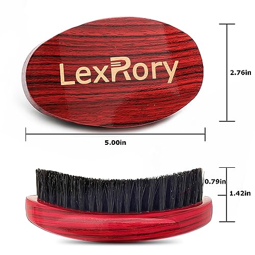 Curved Wave Brush for Men 360 (Stripes Red)