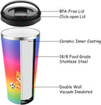 Insulated Coffee Mug with Ceramic Coating (FootballCat)