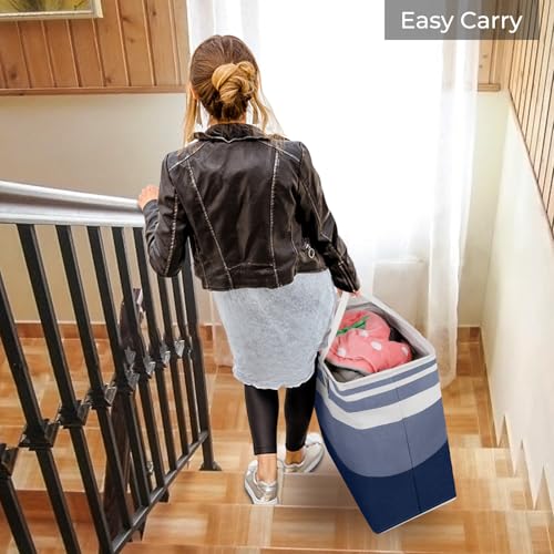 2 Pack Large Laundry Baskets (100L / Blue)