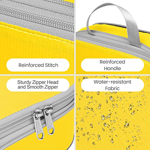 Compression Packing Cubes for Travel (01 Yellow / 4-Piece Set)