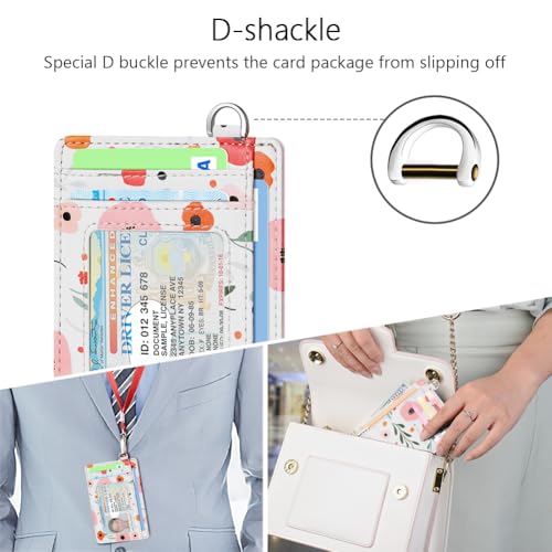 Slim Minimalist Wallet RFID Credit Card Holder for Men (small / Floral)