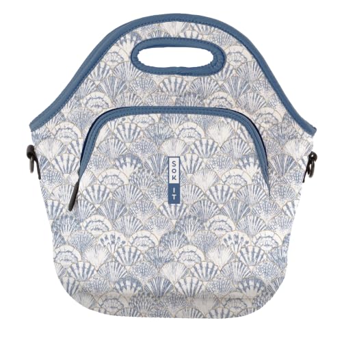 LunchTote Zippered Bag Insulated Neoprene Caddy (Shore Thing / X-Large 6.5 Quart Lunch Tote)