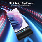 2 Pack] Mini Portable Charger 5000mAh Power Bank (Black+Black)
