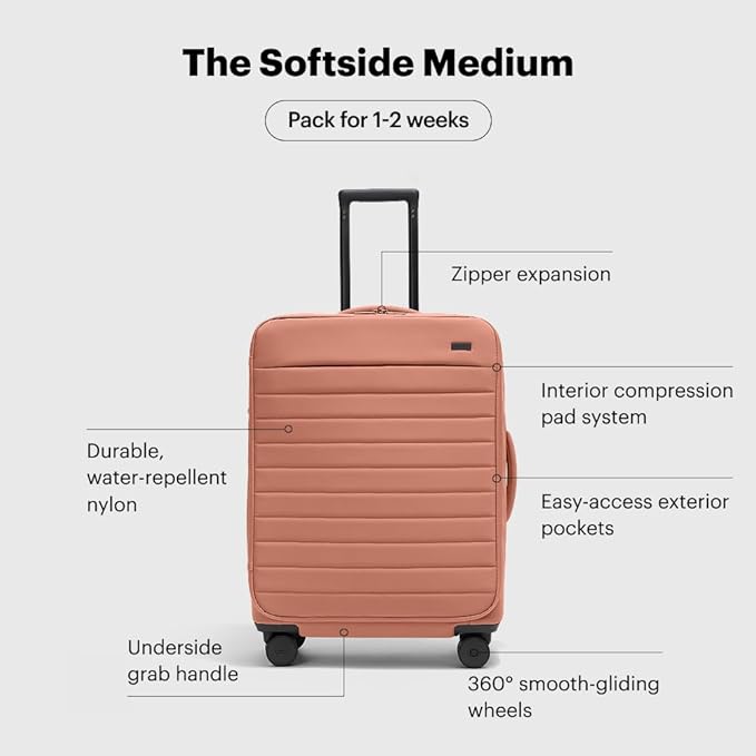 Away Softside Medium Checked Suitcase, 26 Inch Lightweight, Expandable Luggage - Image 3