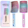 Boar Bristle Hair Brush (Purple+Blue)