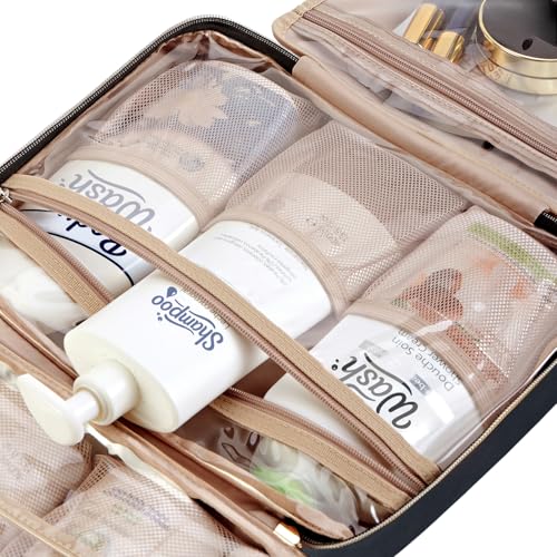 Travel Toiletry Bag for women (Large / Black)