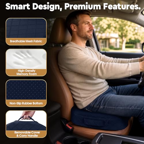 Seat Cushion Memory Foam Office Chair Cushion (XXX-Large / Blue)
