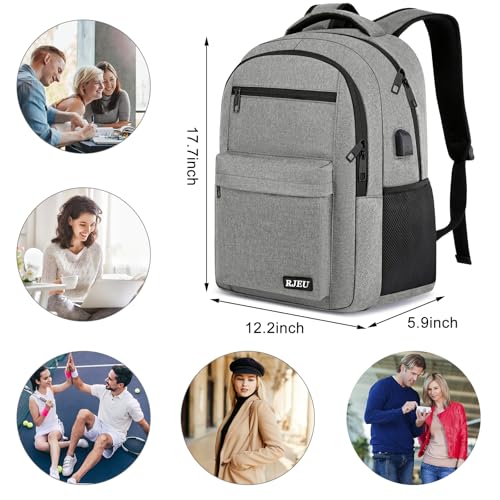 Backpack for Men and Women (Grey / 17.3 inch)