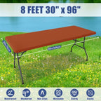 2 Pack Rectangle Spandex Fitted Table Cloth (Terracotta / 96" x 30" (Rectangular))