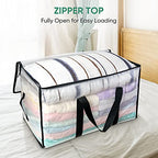 8 Pack Oversized Moving Bags with Reinforced Handles (8-Pack / Clear)