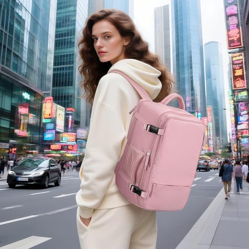 Travel Backpack for Women (Pink / Large)