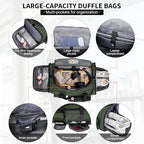 Duffle Bag for Men 3 in 1 Convertible 40L Nylon Gym Travel Backpack (Army Green)