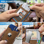 Airtag Wallet for Men (Red Brick132)