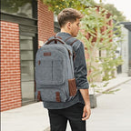 Canvas Laptop Backpack (15.6inch / Light Grey)