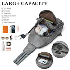 Sling Bag Crossbody Bags for Women Small Cross Body Bag Fanny Packs Chest Sling Purse for Daily Travel Leisure Sport (2-2 Dark Grey)