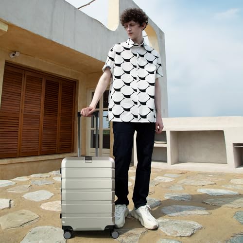 Hardside Expandable Carry On Luggage with Spinner Wheels & Built (Champagne)