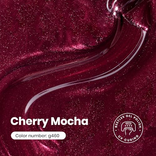 Beetles Burgundy Shimmer Gel Polish (C - Shimmery Red | Cherry Mocha)