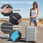 24 Inch PVC Clear Suitcase Cover (Black Trim-0.4mm / M Suitcase Cover.)