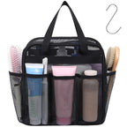 Mesh Shower Caddy Portable with Zipper (1 Pack Black with Zipper / L (Zippered Dorm Caddy))