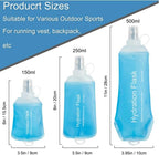 CLINTT 150ml Soft Flask, Foldable Running Water Bottle, TPU Folding Soft Water - Image 2
