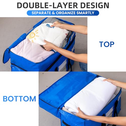 2 Tier Moving Bags (Blue / 4 Large- 2 Tier)