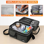 Insulated Lunch Bag Women Men (Heather Charcoal)