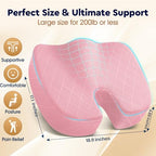 Seat Cushion Memory Foam Office Chair Cushion (XXX-Large / Pink)