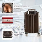 Durable Aluminum Frame Hardside Luggage (24 inch / Champagne Gold)