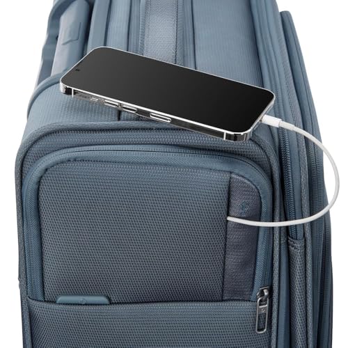 UpLIFT Lightweight Large Checked Softside 3 (3-Piece Set (CO/MD/LG) / Elemental Blue)