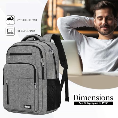 Backpack for Women Men (A6-grey2 / 17.3 Inch)
