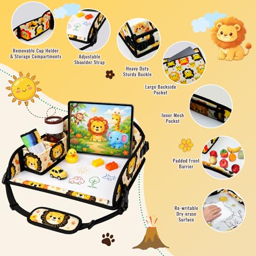 Kids Travel Tray for Car Seat (Lion)
