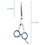Regular Hair Cutting Shears Professional Barber Scissors Home Blue Detachable Finger Ring for Men Women Kid