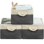 15.7" x 12" Wide & Low Fabric Storage Bin (Dark Gray / Wide & Low - 15.75" x 12" x 8.25")