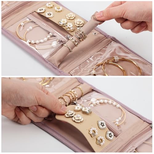 Travel Jewelry Case (Peach-Pink / Samll)