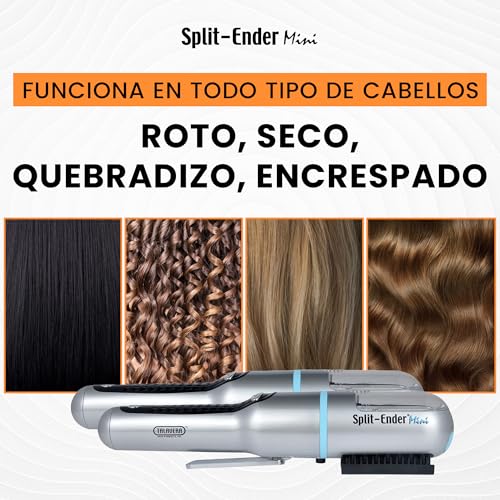 Mini Cordless Split End Hair Trimmer for Dry (Blue / AAA Battery-Powered)