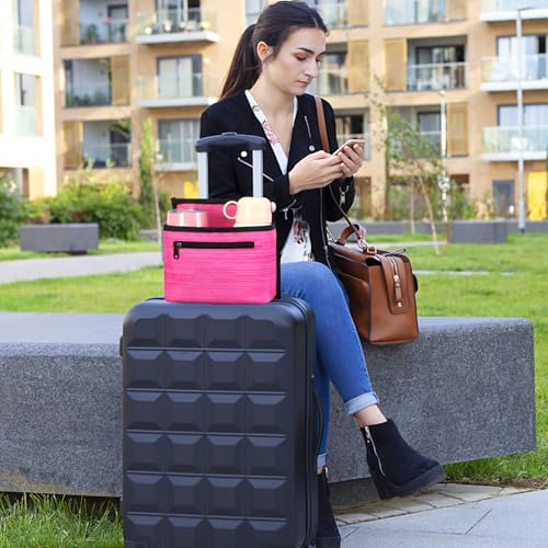 Luggage Travel Cup Holder for Suitcase (pink)