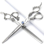 Professional Japanese Hairdressing Scissors - Slim Design, 7 Inch, 2 Pieces (Men & Women)