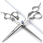 7/7.5/8/9 inch salon personalized scissors salon hair styling hair scissors stainless steel hair tools (7-inch 2pc-A) (7-inch 2pc-a)