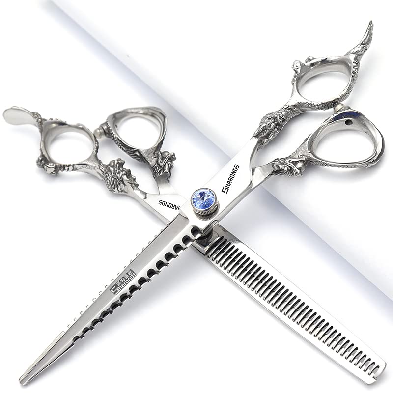 7/7.5/8/9 inch salon personalized scissors salon hair styling hair scissors stainless steel hair tools (7-inch 2pc-A) (7-inch 2pc-a)