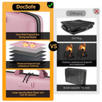Fireproof File Organizer with Lock (15.5" x 11.5" x 3"(colorful) / Pink)